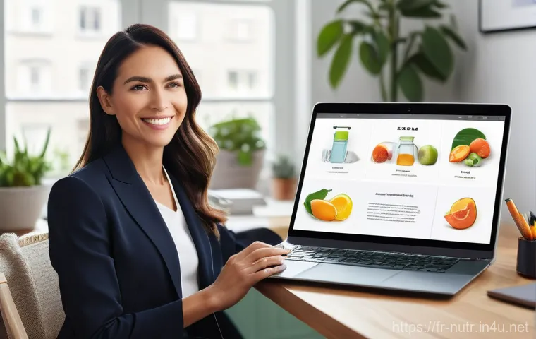 영양사 취업 가능 분야 - **Modern Entrepreneur Dietitian with Online Presence**
    "A female dietitian exuding an entreprene...